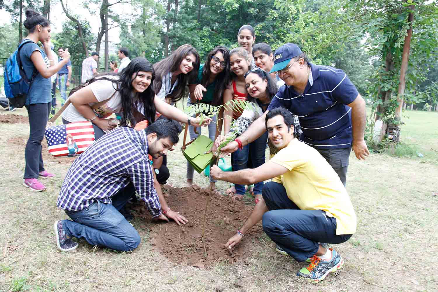 Chandigarh Club Members Planting a Tree